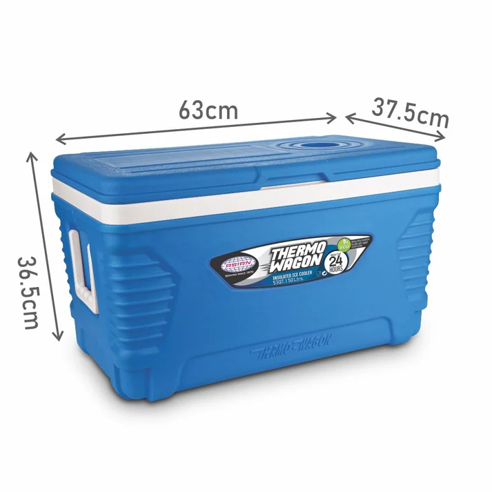 Thermo Wagon Insulated Ice Cooler 50Ltr Blue Thermo Wagon Insulated Ice Cooler 50Ltr Blue